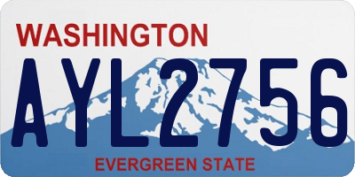 WA license plate AYL2756