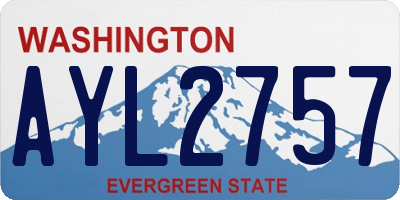 WA license plate AYL2757