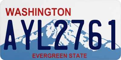 WA license plate AYL2761
