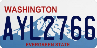 WA license plate AYL2766