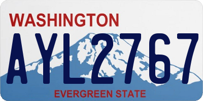 WA license plate AYL2767