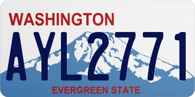 WA license plate AYL2771