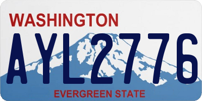WA license plate AYL2776