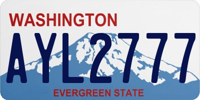 WA license plate AYL2777