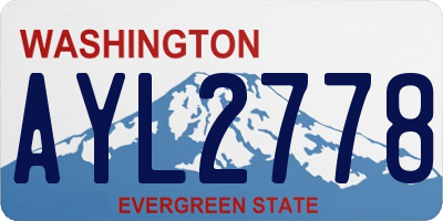 WA license plate AYL2778