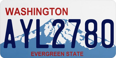 WA license plate AYL2780