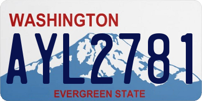 WA license plate AYL2781