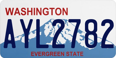 WA license plate AYL2782