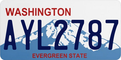 WA license plate AYL2787