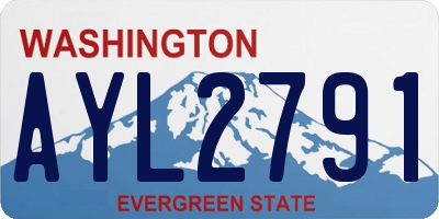 WA license plate AYL2791