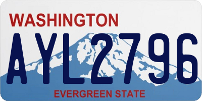 WA license plate AYL2796