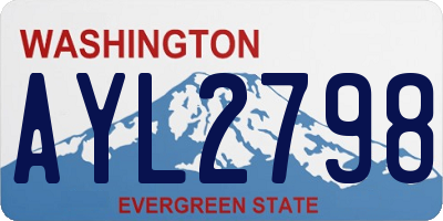 WA license plate AYL2798