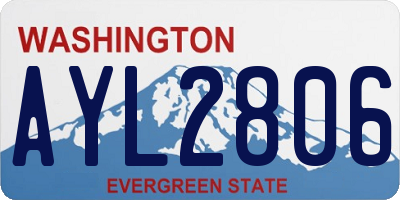 WA license plate AYL2806