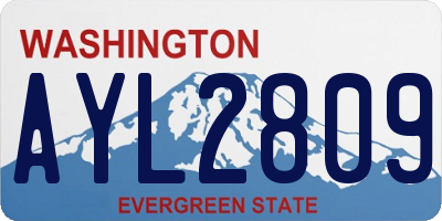 WA license plate AYL2809