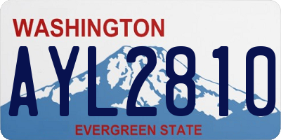WA license plate AYL2810