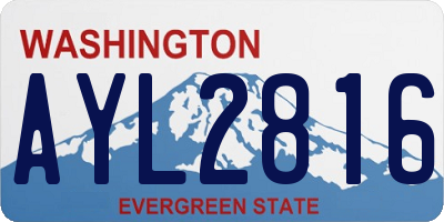 WA license plate AYL2816