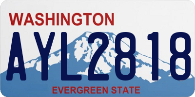 WA license plate AYL2818