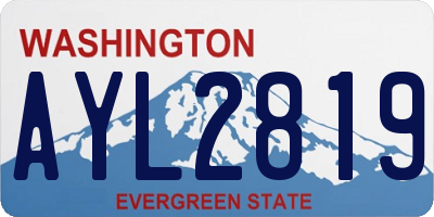 WA license plate AYL2819
