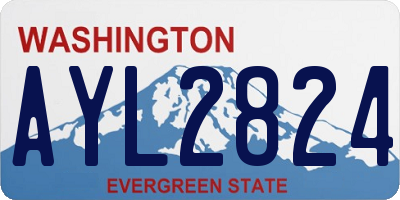 WA license plate AYL2824