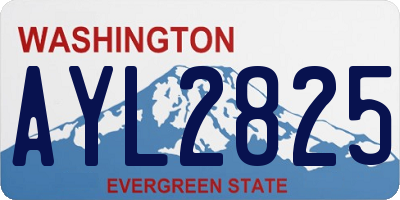 WA license plate AYL2825