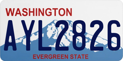 WA license plate AYL2826