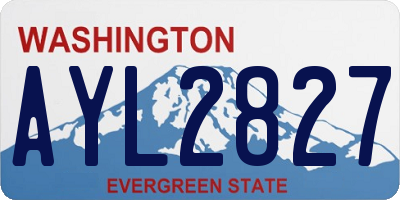 WA license plate AYL2827