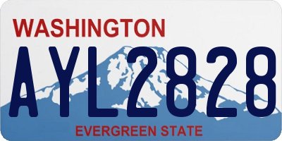 WA license plate AYL2828