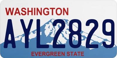 WA license plate AYL2829