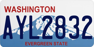 WA license plate AYL2832