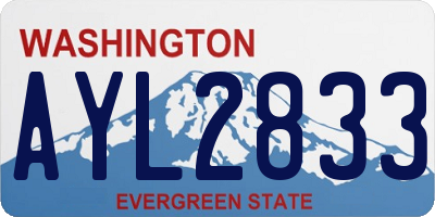 WA license plate AYL2833