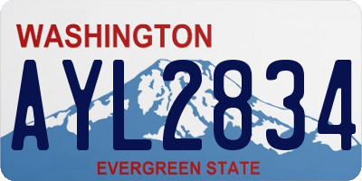 WA license plate AYL2834