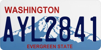 WA license plate AYL2841