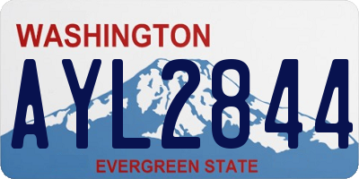 WA license plate AYL2844