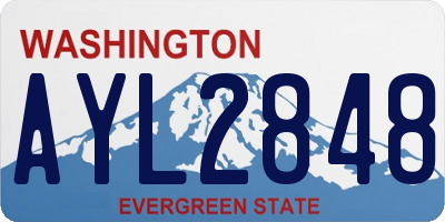 WA license plate AYL2848