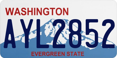 WA license plate AYL2852
