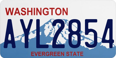 WA license plate AYL2854