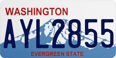 WA license plate AYL2855