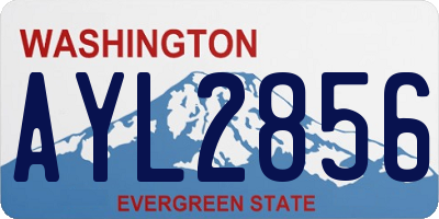 WA license plate AYL2856