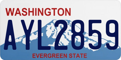 WA license plate AYL2859