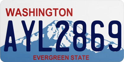 WA license plate AYL2869