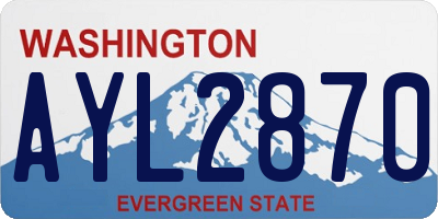WA license plate AYL2870