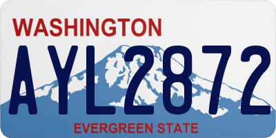 WA license plate AYL2872