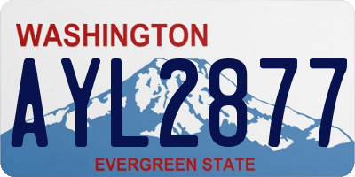 WA license plate AYL2877