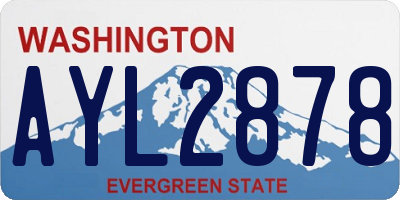 WA license plate AYL2878