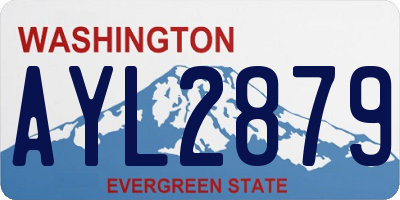 WA license plate AYL2879