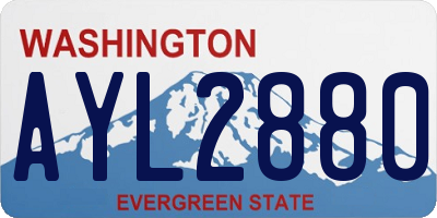 WA license plate AYL2880