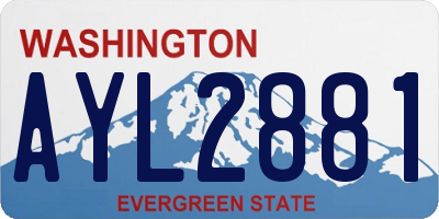 WA license plate AYL2881