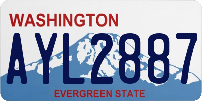 WA license plate AYL2887