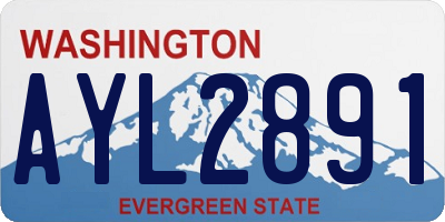 WA license plate AYL2891