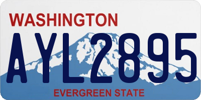 WA license plate AYL2895